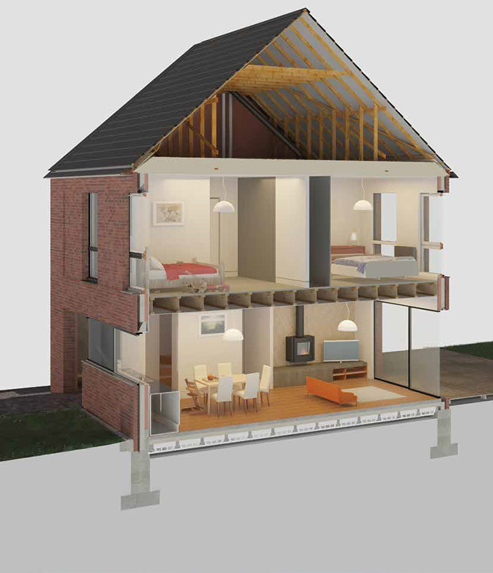 Mit dem innovativen e4-Ziegelhaus  Konzept lässt sich eine digitale Version des Bauprojekts erstellen. Bild: Wienerberger