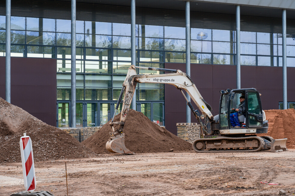 Bagger fleißig am Werk: Die Arbeiten für das Quartier 